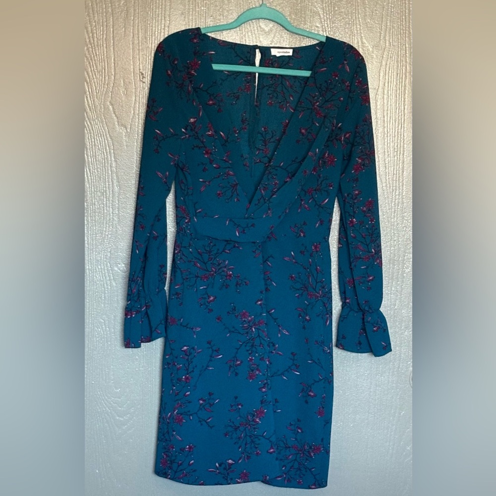 Turquoise floral dress